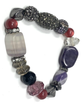 Artisan Made Multi-Color and Multi-Stone Chunky Beaded Stretch Fashion B... - $7.60
