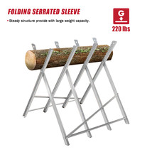 Adjustable Portable Folding Sawhorse Wood Cutting Saw Horses Stand Sawbuck 220Lb - £70.55 GBP