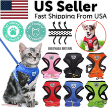 Cat Dog Pet Harness Adjustable Control Vest Dogs Reflective S M L XL Leash - £8.48 GBP+