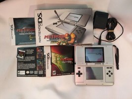 Nintendo DS Handheld System Silver Metroid Prime Hunters Demo Box Working - $153.44