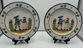2- J.Wilfred Charles Sadek Peint A La Main Decorative Plates - £96.75 GBP