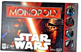 Hasbro Star Wars Monopoly 2015 Ages 8+ Skywalker Darth Vader Finn Kylo Ren - $19.59