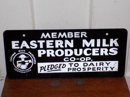 Vintage Member Eastern Milk Producers Schmaltz License Plate - $2,880.41 MXN
