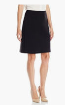 Lark &amp; Ro Women&#39;s Standard Shadow-Stripe Flare Skirt Sz M Black NWT - £14.78 GBP