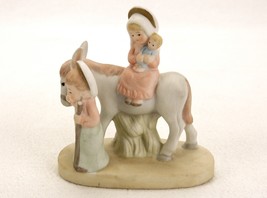 Lefton China Porcelain Bisque Nativity Figurine, #07265, &quot;Flight To Egypt&quot;, 1986 - £23.46 GBP