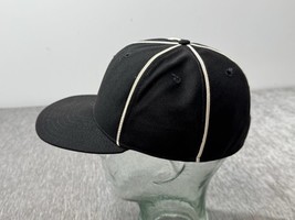 VINTAGE New Era Referee Fitted Hat Cap 7 1/4 Black White Stripes Pro Mod... - $33.87 CAD