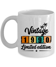 1990 Coffee Mug 11oz Limited Edition 33 Years Old 33th Birthday Vintage Cup Gift - £11.81 GBP