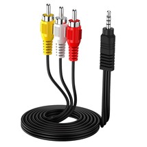 3.5Mm To Rca Camcorder Handycam Av Audio Video Output Cable, 3.5Mm 1/8&quot; Trrs To  - £11.94 GBP