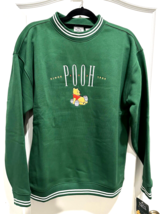 Disney Parks Pooh Embroidered Pullover Sweatshirt Medium since 1966 Gree... - $81.17