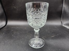 Vintage Libbey Hobstar Star Of David 7 1/4&quot; Replacement Glass Water Goblet - £9.63 GBP