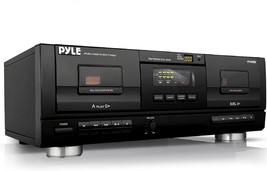 Pyleusa Dual Stereo Cassette Tape Deck: A Clear Audio Double Player Reco... - $267.98