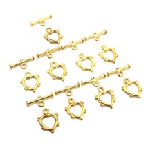 Bali Heart Toggle Clasp Gold Plated New 21mm Approx 8 - £16.43 GBP