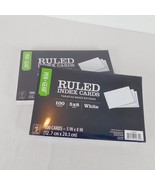 Pen Gear Ruled Index Cards Lot of 2 White 5x8 100 Count Each New in Pack... - £4.76 GBP