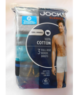 Jockey Classics Men's 3-Pack Cool & Durable Cotton Full-Rise Boxer Briefs XL NEW - $44.54