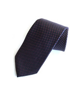 Bernard Harve Benard Holtzman Men&#39;s Silk Tie Polka Dots Navy Pink NWOT - $36.17 CAD