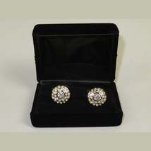 Men J.Valintin Cufflinks by Vitorofolo for French Cuff Shirt V39-57 Crystal Gold image 5