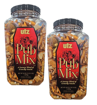 2 Packs Utz Pub Mix Barrels A Savory Blend of Crunchy Snacks 44 OZ Each ... - £30.50 GBP