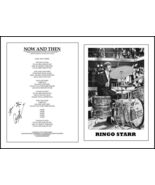 Ringo Starr Signed Autographed &quot;Now &amp; Then&quot; Lyric Sheet w/ Glossy Photo - $5,503.05 MXN