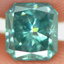 Green Diamond Loose Radiant Shape Fancy Color 1.05 Carat VS2 Enhanced Polished - £920.18 GBP