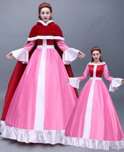 Princess Belle Red Pink cosplay costume belle Red Pink costume Dress Women  - $125.50