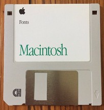 Vintage 1992 Macintosh Mac Fonts Type Kit 7.1 Software Installation Flop... - $39.99
