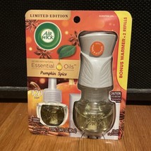Pumpkin Spice Scented Oil Airwick Plug-in Warmer+2 Refills Sealed Limited - $8.33