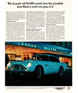 Aston Martin DB5 Vtg Print Ad 8x11 - $15.00