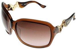 Moschino Sunglasses Women Transparent Brown Rose Gold Topaz Rectangular MO593 04 - £59.03 GBP