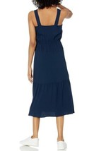 Amazon Essentials Women&#39;s Fluid Twill Tiered Fit &amp; Flare Dress Medium Navy Blue - £11.68 GBP