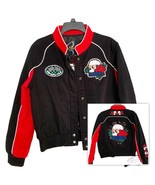 Red Fox Jeans Black Varsity Skull Bomber Jacket Size Large NWT - $57.97 CAD