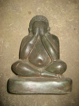 Perfect! Antique Big Phra Pidta Statue Top Ancient Lucky Thai Buddha Amu... - $49.99