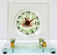 Waltham Art Deco Crystal Glass and Chrome 8-Day Desk Clock - $230.07 CAD