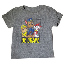 Paw Patrol Be Brave 2T Gray T-Shirt Toddler Short Sleeve Shirt - £3.86 GBP