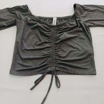 Laqueen TP30125 Women's Gray Top Long Sleeve Size Medium Made In USA image 6