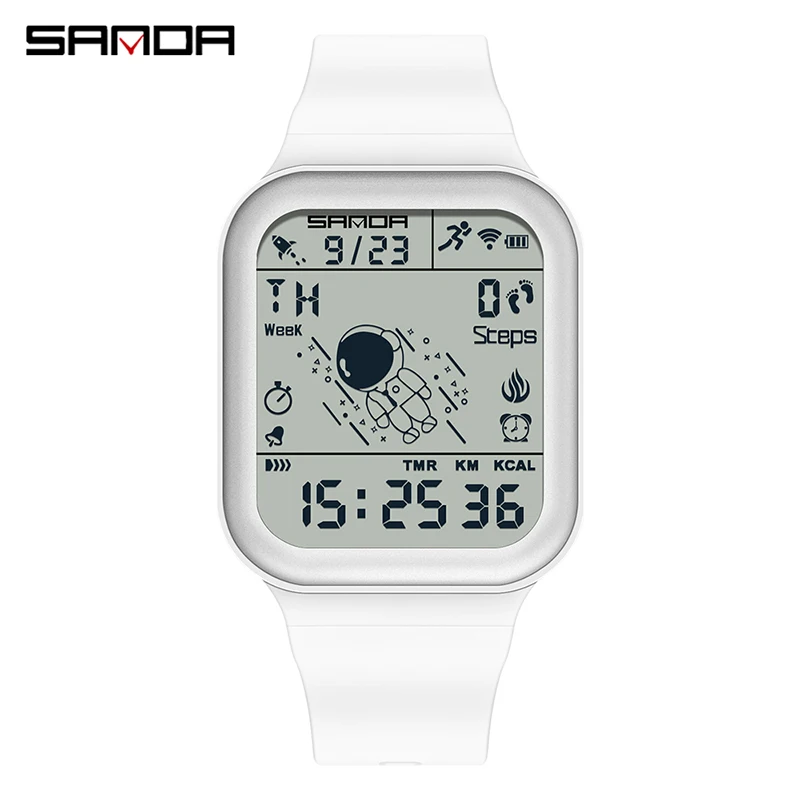 SANDA Mens Outdoor  Electronic  Fashionable Square Dial Design Wear Resi... - £92.60 GBP