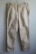 J. Crew 4 City Fit Beige Surplus Slim Leg Ripstop Pants 100% Cotton 31654 - £21.26 GBP