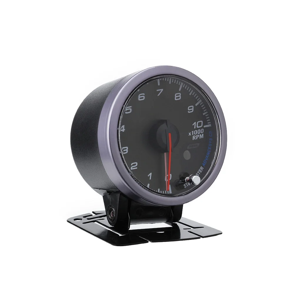 60MM Tachometer 0-10000 Rpm gauge Black Face with White&amp;Amber Lighting R... - £21.53 GBP