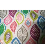 Colorful Leafs Print Fabric By the Yard - $2.97