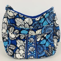 Vera Bradley Blue Bayou Floral Crossbody Shoulder Bag Cloth Fabric Purse 2014 - £31.57 GBP