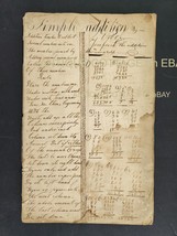 1841 Antique Math Cypher Penmanship Lancaster Pa Levi Mc Hugh Fraktur Alphabet - £309.89 GBP