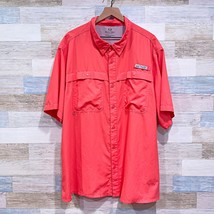 RealTree Short Sleeve Performance Fishing Shirt Solid Coral Casual Mens ... - $19.79