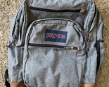 Jansport Cool Student Gray Laptop Backpack w/ Water Bottle Side Pocket - £15.14 GBP