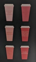 Starbucks Coffee Reusable Hot Cups 6 cups 16 fl oz each Grande with Lids New - £12.36 GBP