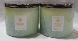 Bath &amp; Body Works 3-wick Scented Candle Lot Set Of 2 Rainforest Gardenia - £52.90 GBP