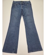 Seven 7 Womens Blue Denim Jeans Flared Leg Stretch Medium Wash Size 29 - $12.16