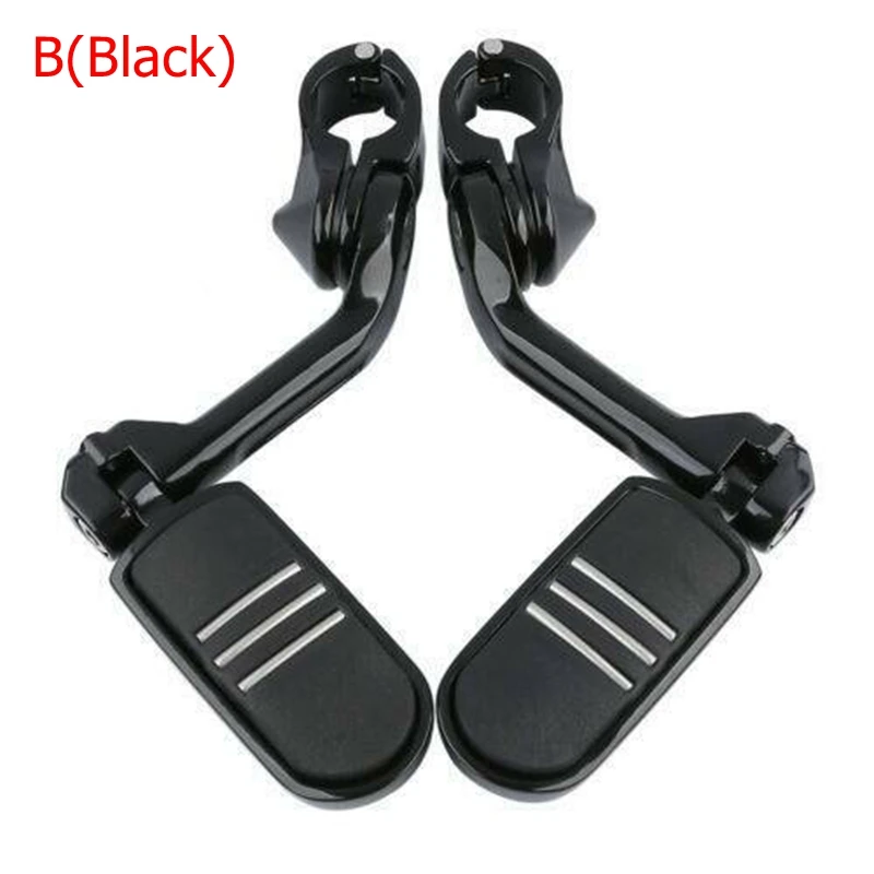 Motorcycle 1-1/4&quot; 32mm Foot Rests Footpeg Long Angled Highway Engine Gua... - $38.20+