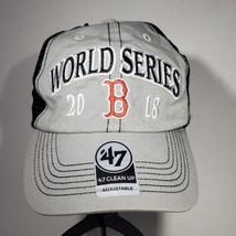 MLB Boston Red Sox 2018 World Series 47 Brand Adjustable Gray Black Mesh Hat NWT - $18.95