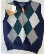 Mayoral  Knitwear Navy, Gray, Green Argyle  Vest  Size 2 Boys, NWT - $9.49