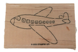 Stampin Up Rubber Stamp Airplane Jet Plane Travel Summer Family Vacation Trip - £3.13 GBP