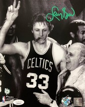 Larry Bird Signed 8x10 Boston Celtics Photo w/ Red Auerbach Bird+JSA ITP - £123.66 GBP